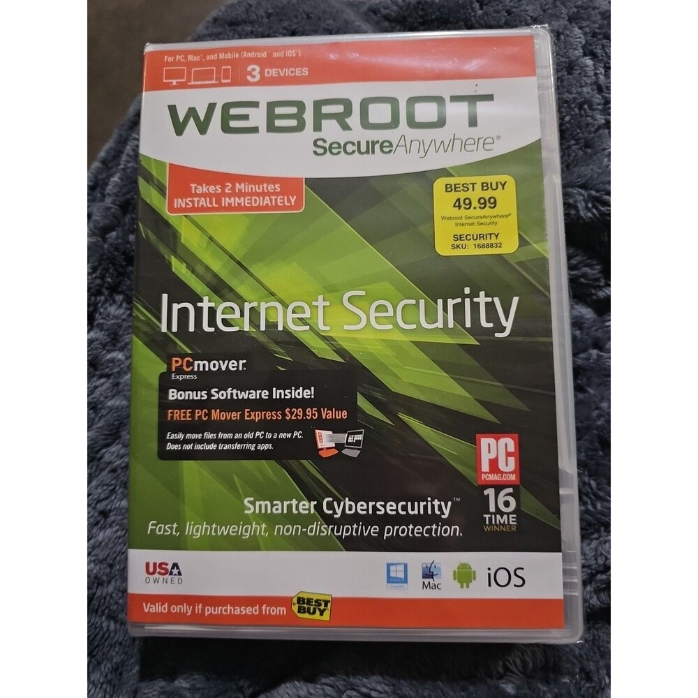 Webroot Internet Security PC Sealed Brand New